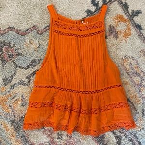 Free People constant crush orange top